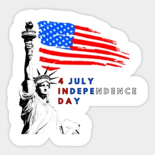 4 july independence day Sticker